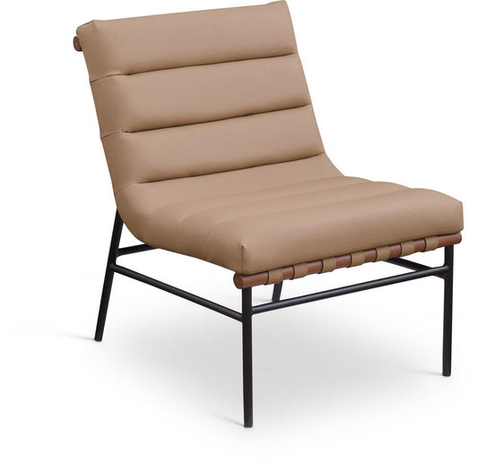 Meridian Furniture - Burke Tan Vegan Leather Accent Chair - 416Tan veiw 1