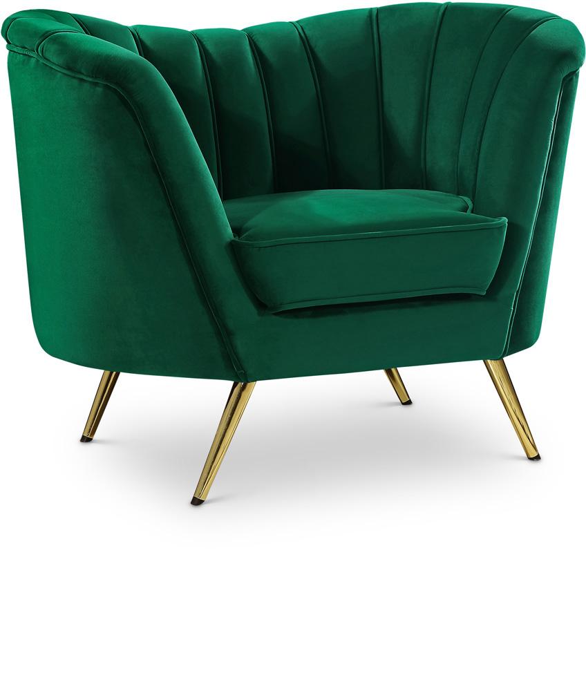 Meridian Furniture - Margo Green Velvet Chair - 622Green-C veiw 1