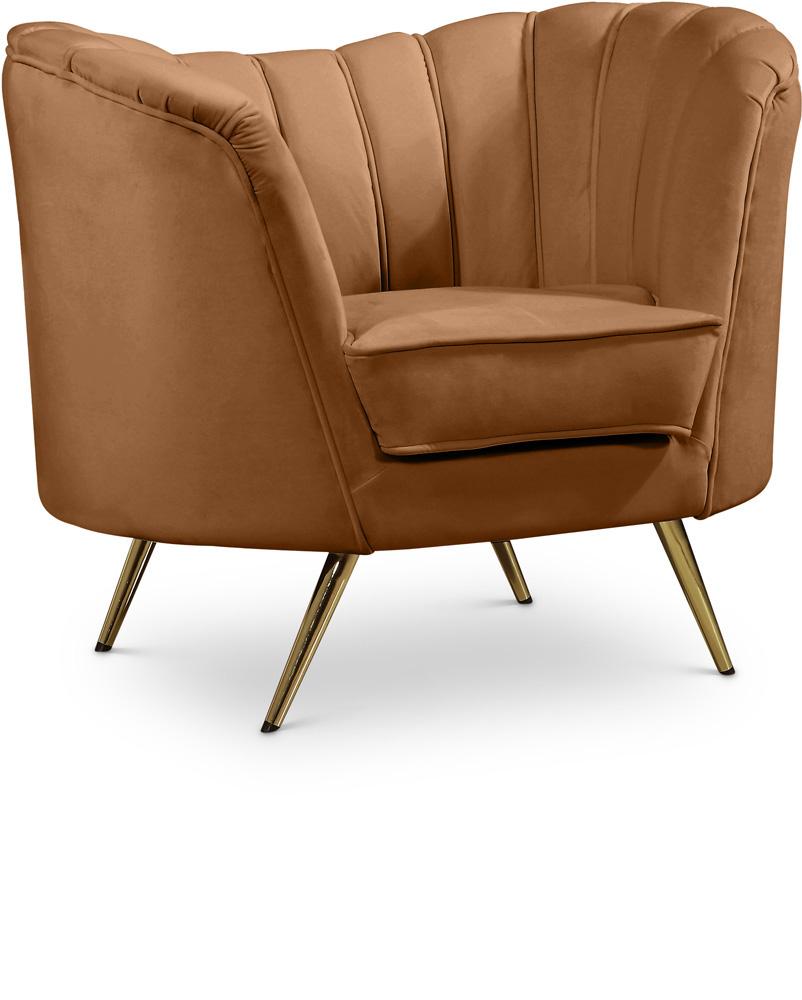 Meridian Furniture - Margo Saddle Velvet Chair - 622Saddle-C veiw 1