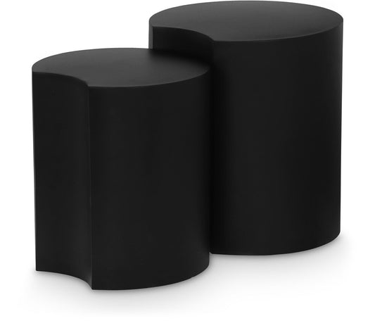 Meridian Furniture - Dimple Black End Table - 2Pc - 99081Black-2B veiw 1