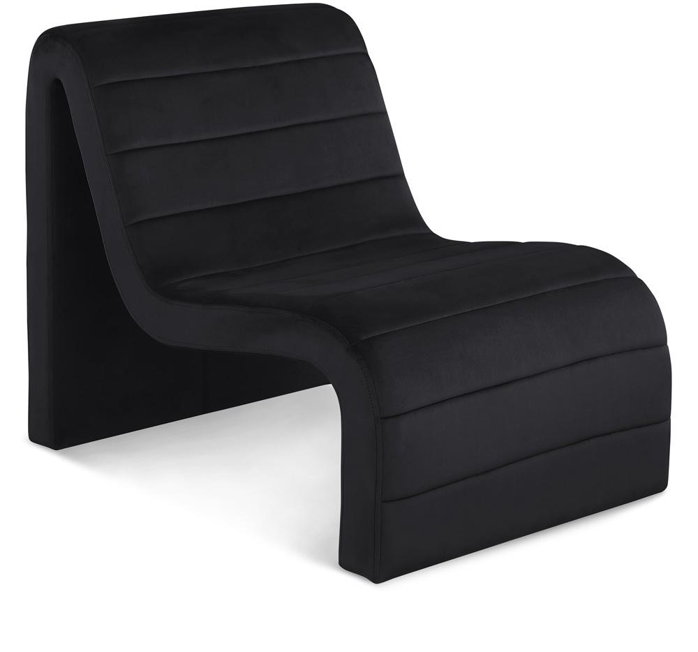 Meridian Furniture - Ivy Black Velvet Accent Chair - 403Black veiw 1