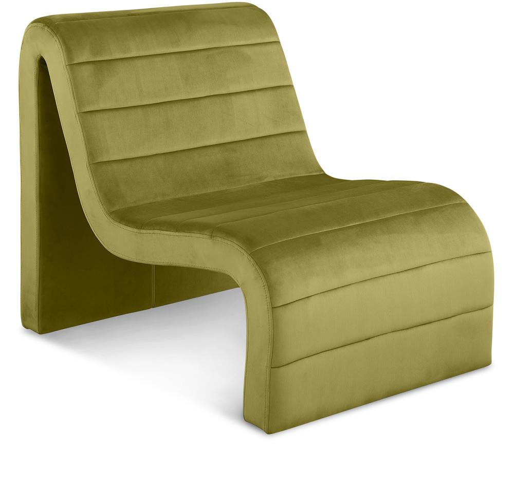 Meridian Furniture - Ivy Olive Velvet Accent Chair - 403Olive veiw 1
