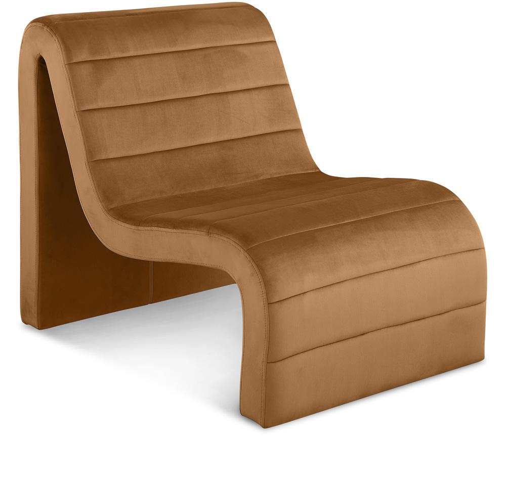Meridian Furniture - Ivy Saddle Velvet Accent Chair - 403Saddle veiw 1