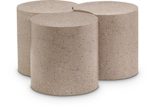 Meridian Furniture - Dimple Taupe Coffee Table - 3Pc - 99084Taupe-3E veiw 1