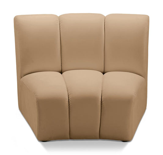 Meridian Furniture - Infinity Camel Velvet Modular Chair - 638Camel-C veiw 1