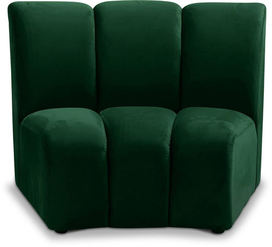 Meridian Furniture - Infinity Green Velvet Modular Chair - 638Green-C veiw 1