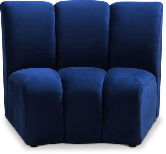 Meridian Furniture - Infinity Navy Velvet Modular Chair - 638Navy-C veiw 1