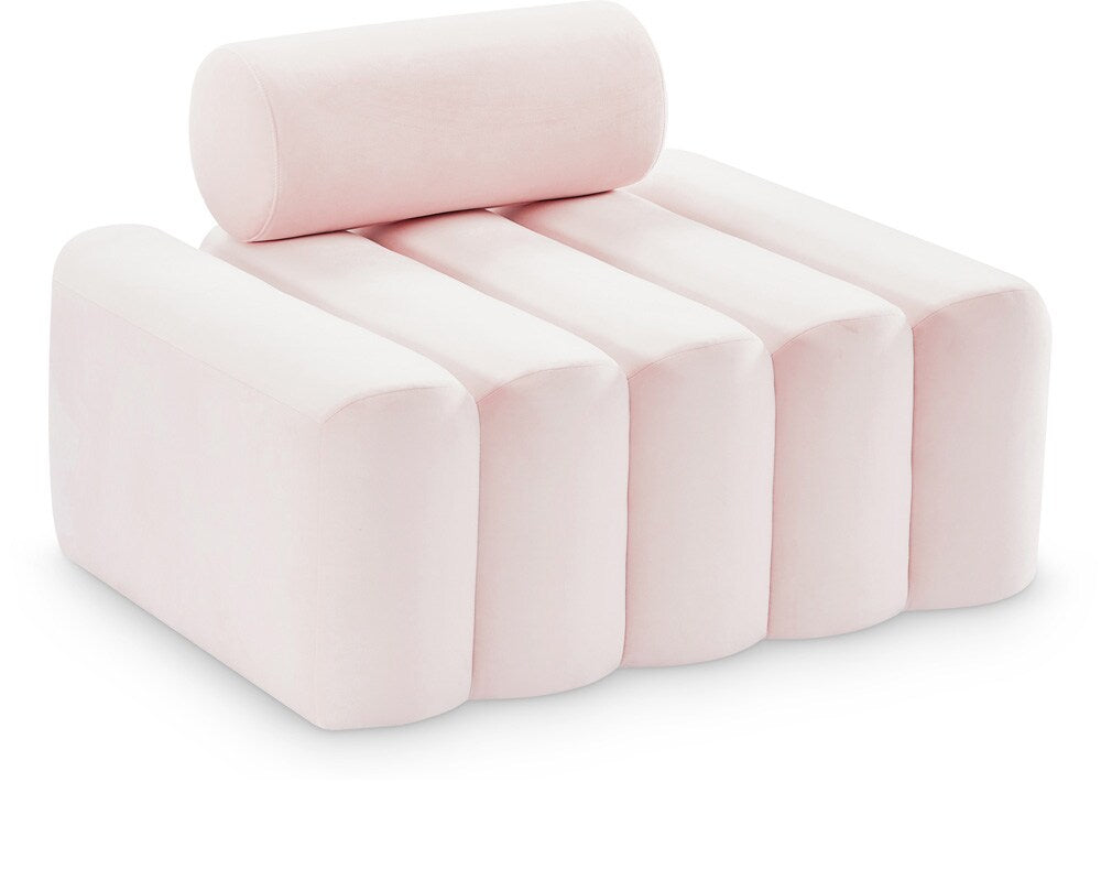 Meridian Furniture - Melody Pink Velvet Chair - 647Pink-C veiw 1