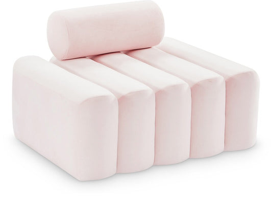 Meridian Furniture - Melody Pink Velvet Chair - 647Pink-C veiw 1