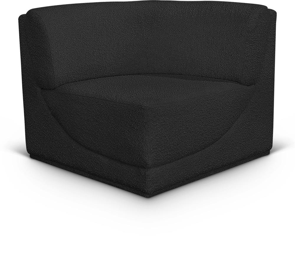 Meridian Furniture - Ollie Black Boucle Fabric Corner - 118Black-Corner veiw 1