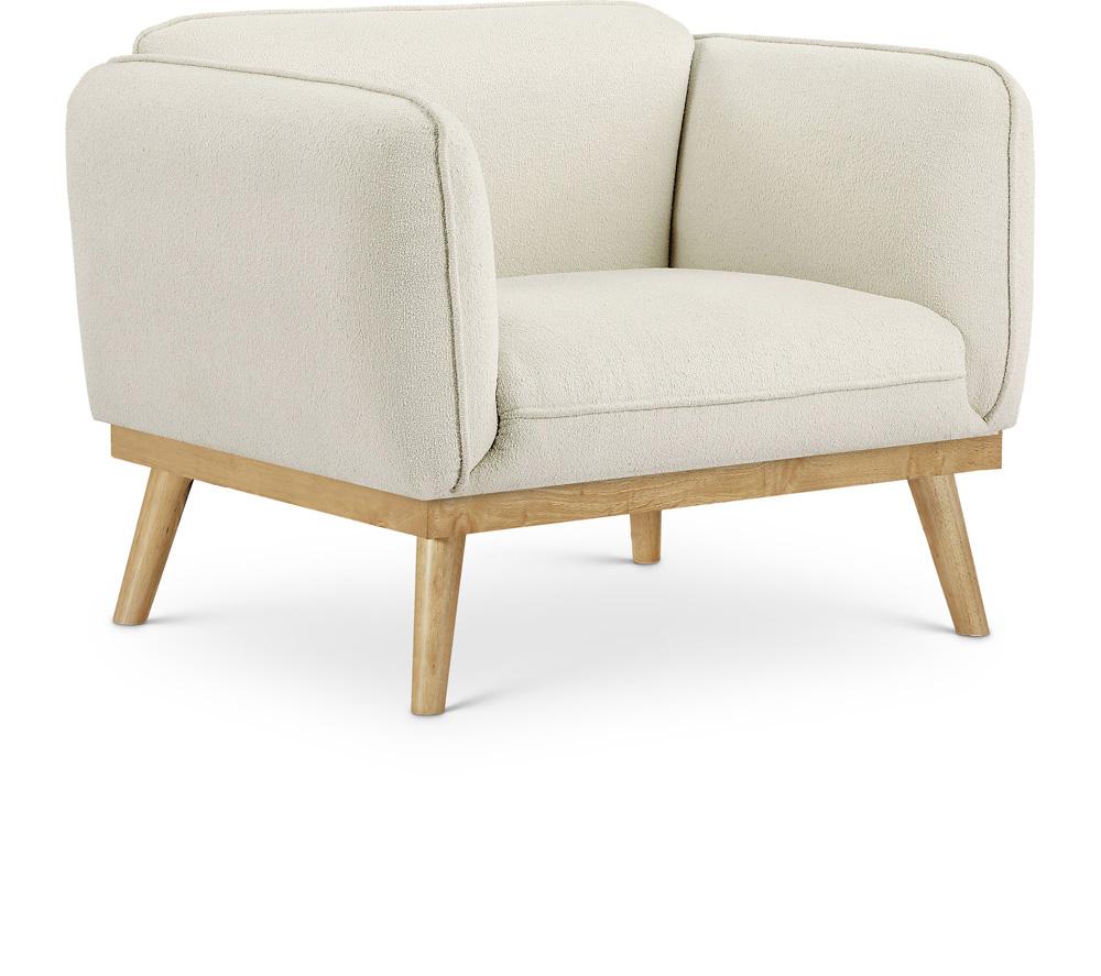 Meridian Furniture - Nolita Cream Boucle Fabric Chair - 159Cream-C veiw 1