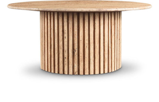 Meridian Furniture - Genoa Beige Coffee Table - 248Travertine-CT veiw 1