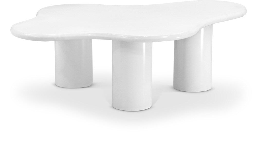 Meridian Furniture - Romaine White Coffee Table - 278White-CT veiw 1