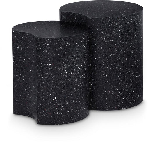 Meridian Furniture - Dimple Black End Table - 2Pc - 99084Black-2B veiw 1