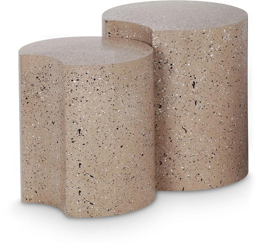 Meridian Furniture - Dimple Taupe End Table - 2Pc - 99084Taupe-2B veiw 1
