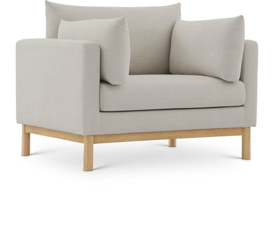 Meridian Furniture - Langham Beige Linen Textured Fabric Chair - 157Beige-C veiw 1