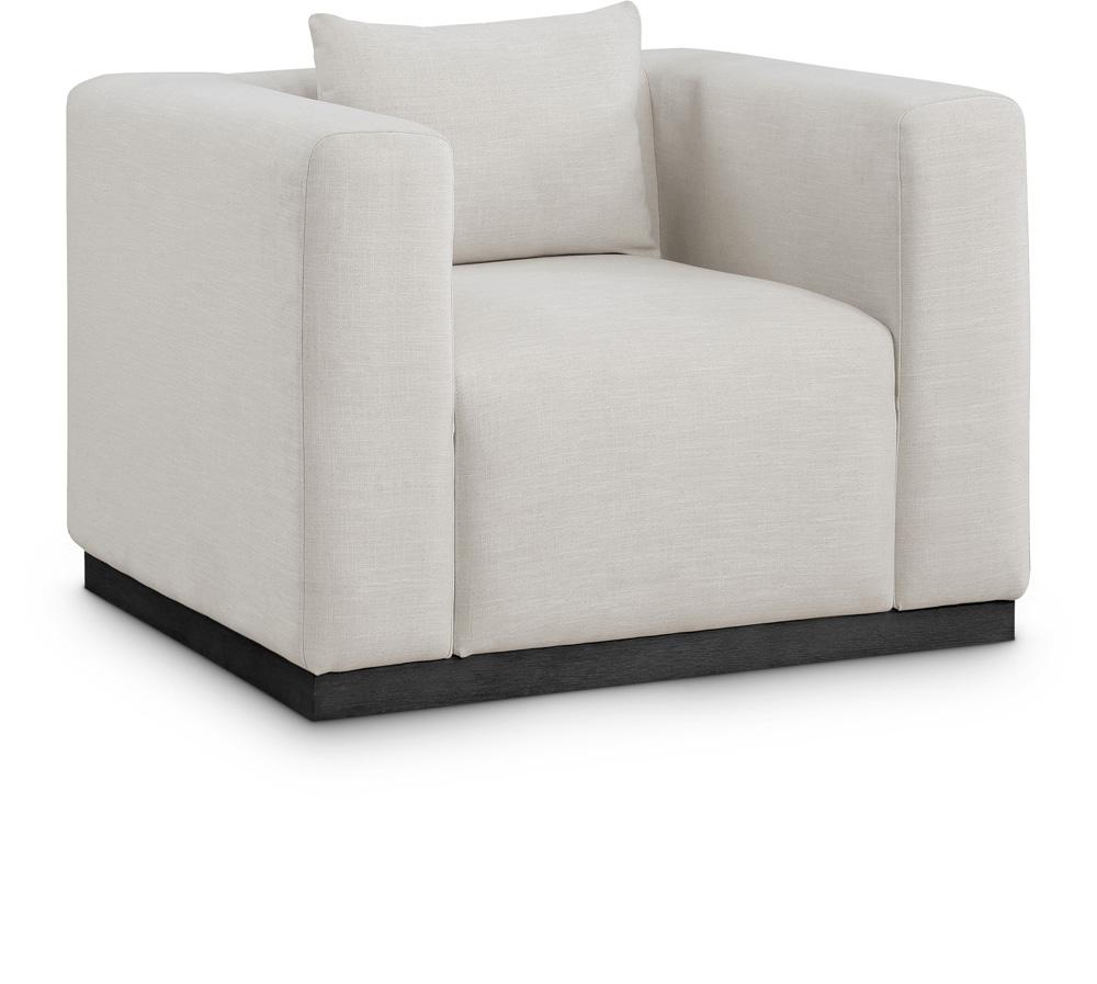 Meridian Furniture - Alfie Beige Linen Textured Fabic Chair - 642Beige-C veiw 1