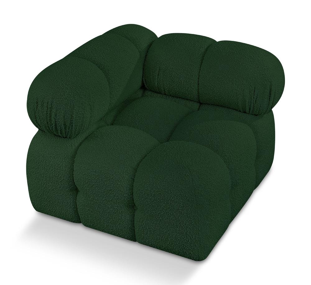 Meridian Furniture - Ames Green Boucle Fabric Corner - 611Green-Corner veiw 1
