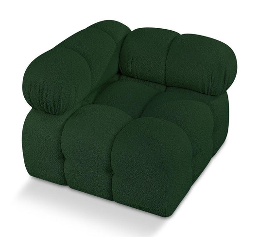 Meridian Furniture - Ames Green Boucle Fabric Corner - 611Green-Corner veiw 1