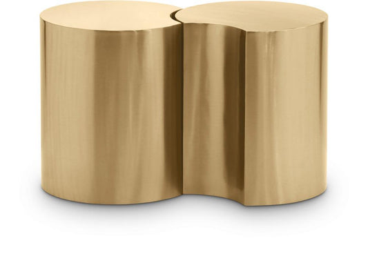 Meridian Furniture - Dimple Gold End Table - 2Pc - 99081Gold-2E veiw 1