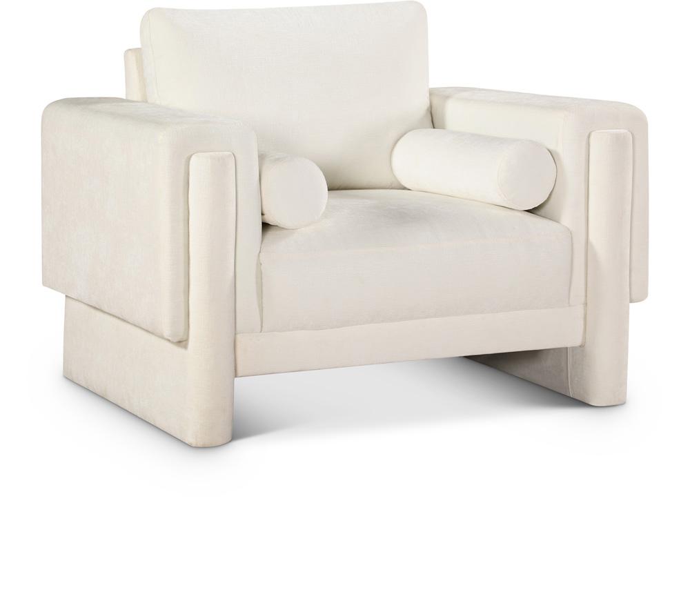 Meridian Furniture - Madeline Cream Chenille Fabric Chair - 152Cream-C veiw 1