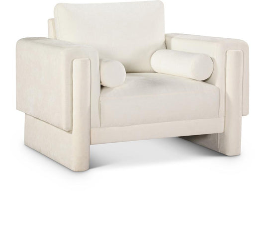 Meridian Furniture - Madeline Cream Chenille Fabric Chair - 152Cream-C veiw 1