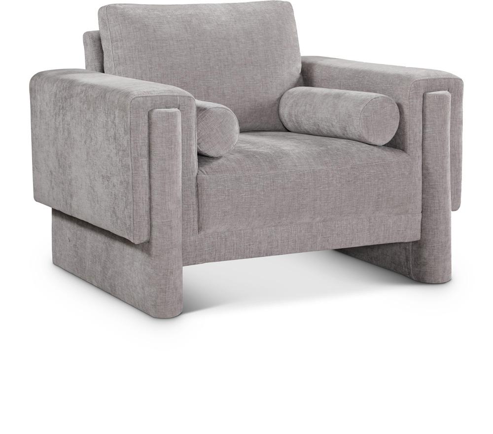 Meridian Furniture - Madeline Grey Chenille Fabric Chair - 152Grey-C veiw 1