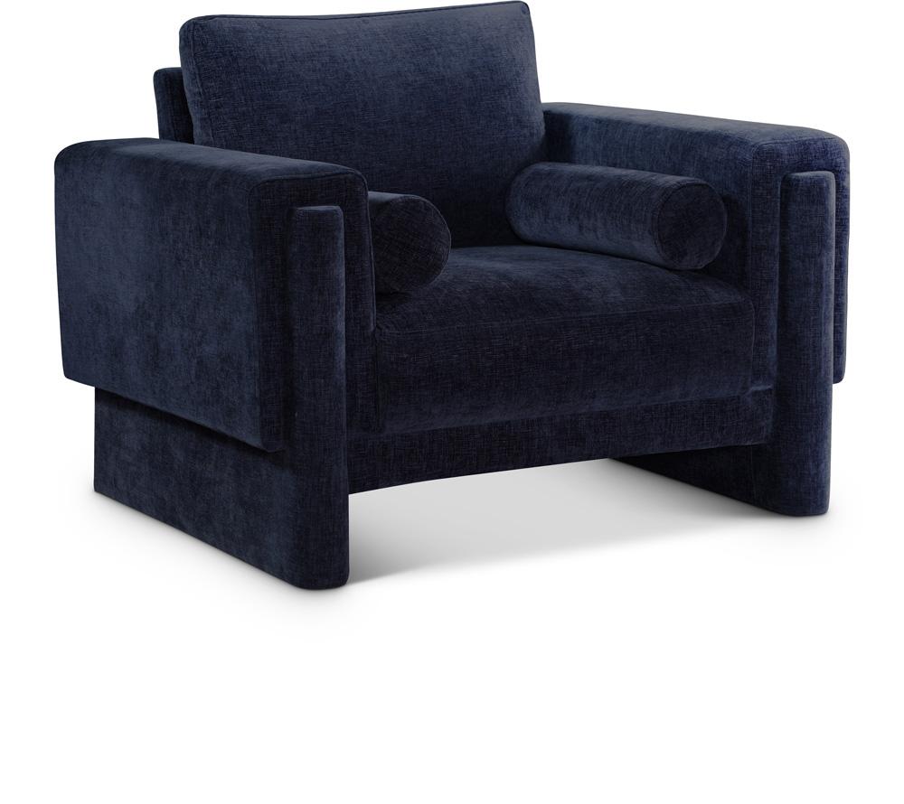 Meridian Furniture - Madeline Navy Chenille Fabric Chair - 152Navy-C veiw 1