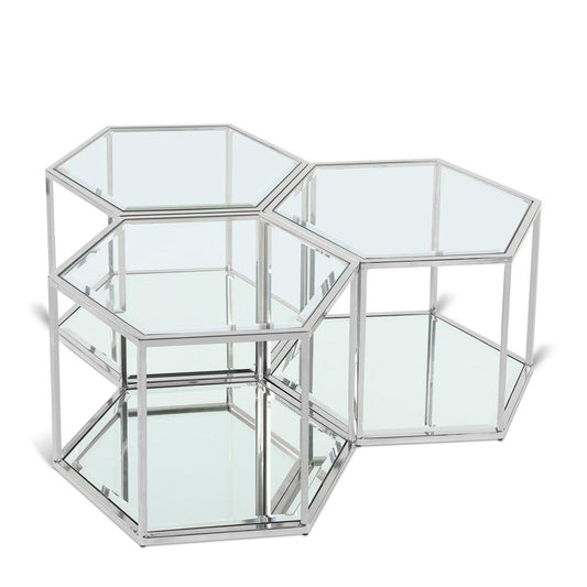 Meridian Furniture - Sei Chrome Coffee Table - 3pc - 206-CT-3PC veiw 1