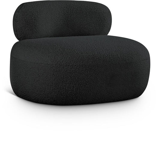 Meridian Furniture - Venti Black Boucle Fabric Chair - 140Black-C veiw 1