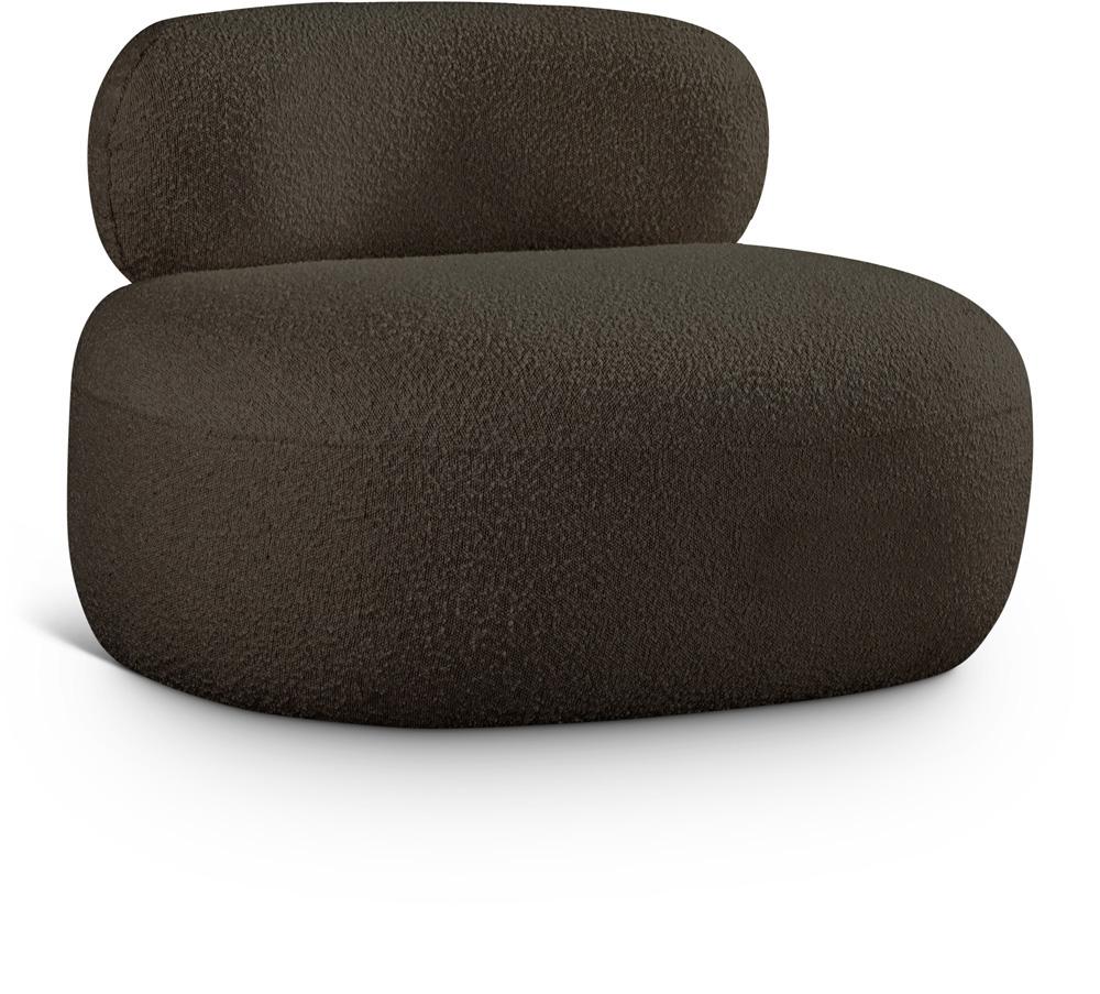 Meridian Furniture - Venti Brown Boucle Fabric Chair - 140Brown-C veiw 1