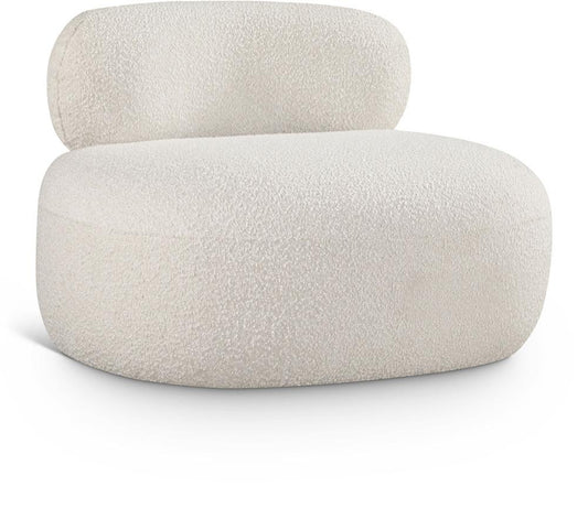Meridian Furniture - Venti Cream Boucle Fabric Chair - 140Cream-C veiw 1