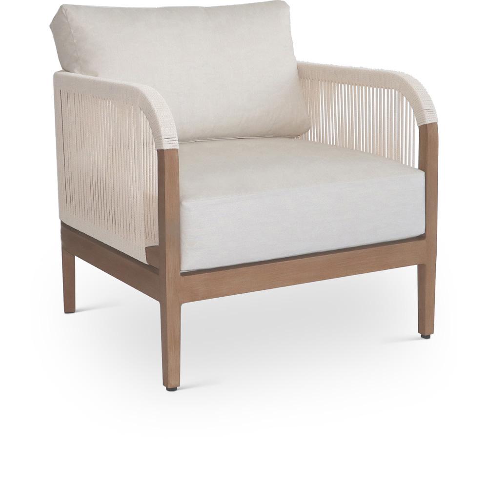 Meridian Furniture - Maui Cream Water Resistant Fabric Outdoor Patio Chair - 361Cream-C veiw 1