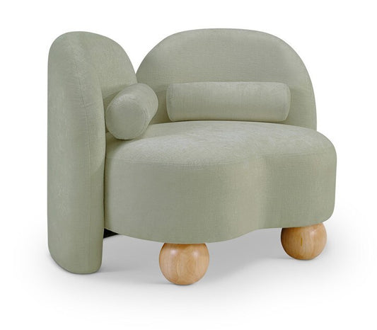 Meridian Furniture - Daphne Mint Chenille Fabric Chair - 44001Mint-C veiw 1