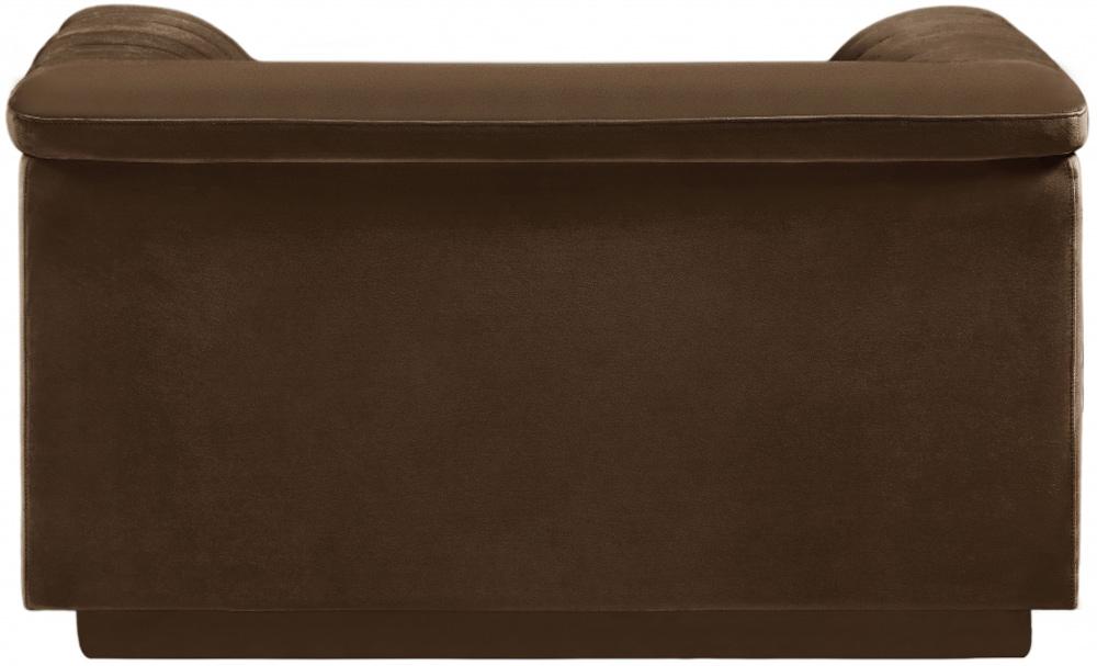 Meridian Furniture - Cascade Brown Velvet Fabric Chair - 192Brown-C veiw 2