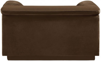 Meridian Furniture - Cascade Brown Velvet Fabric Chair - 192Brown-C veiw 2