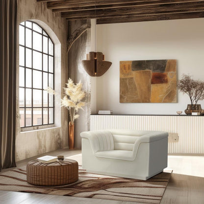 Meridian Furniture - Cascade Cream Velvet Fabric Chair - 192Cream-C veiw 6