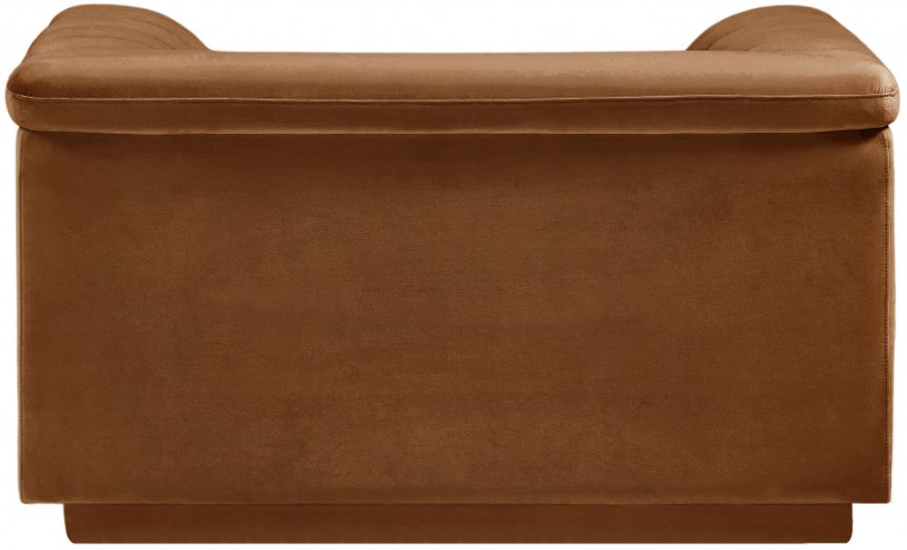 Meridian Furniture - Cascade Saddle Velvet Fabric Chair - 192Saddle-C veiw 2