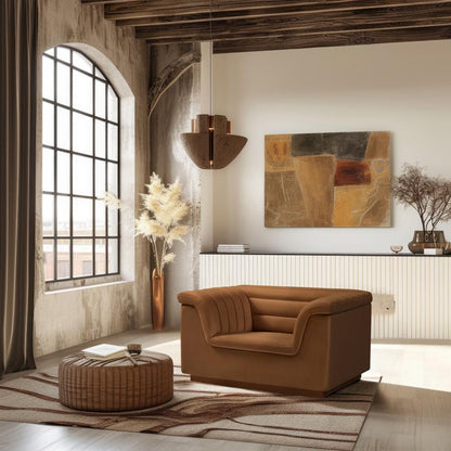 Meridian Furniture - Cascade Saddle Velvet Fabric Chair - 192Saddle-C veiw 6