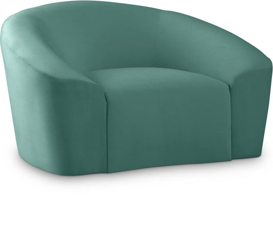 Meridian Furniture - Riley Mint Velvet Chair - 610Mint-C veiw 1