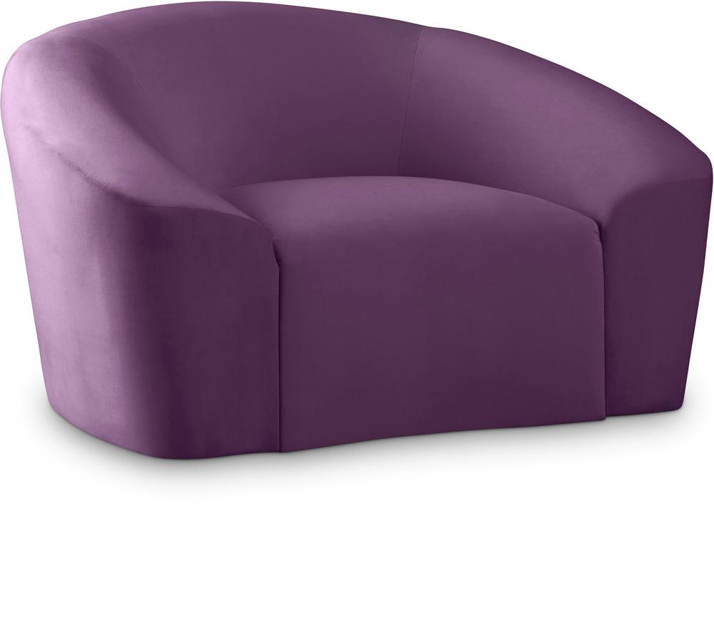 Meridian Furniture - Riley Purple Velvet Chair - 610Purple-C veiw 1