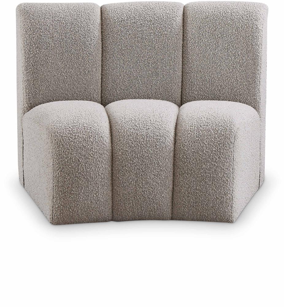Meridian Furniture - Infinity Brown Boucle Fabric Modular Chair - 643Taupe-C veiw 1