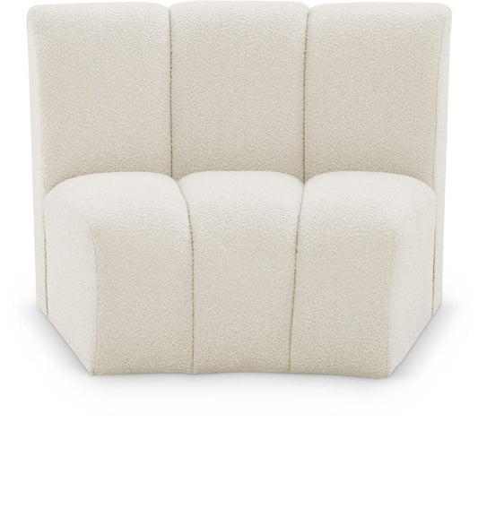 Meridian Furniture - Infinity Cream Boucle Fabric Modular Chair - 643Cream-C veiw 1
