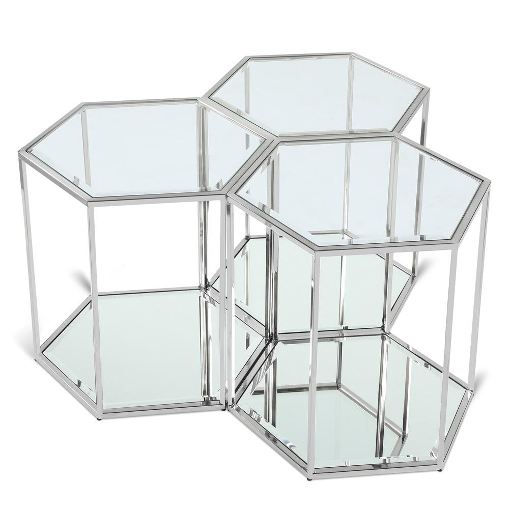 Meridian Furniture - Sei Chrome End Table - 3Pc - 206-ET-3PC veiw 1