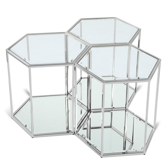 Meridian Furniture - Sei Chrome End Table - 3Pc - 206-ET-3PC veiw 1