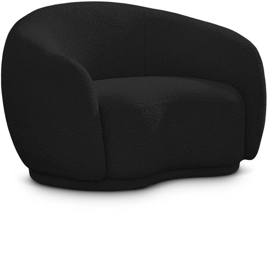 Meridian Furniture - Hyde Black Boucle Fabric Chair - 693Black-C veiw 1