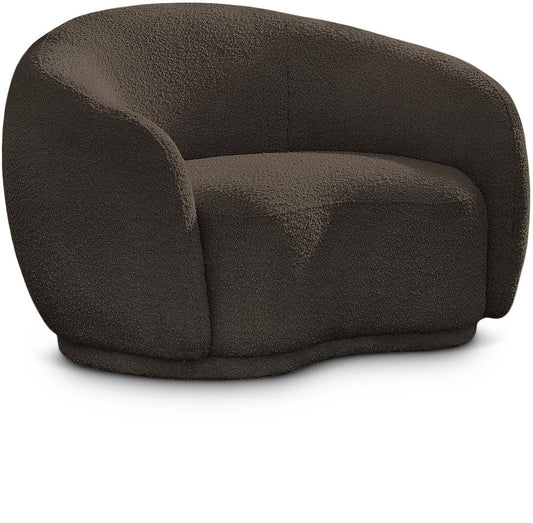 Meridian Furniture - Hyde Brown Boucle Fabric Chair - 693Brown-C veiw 1