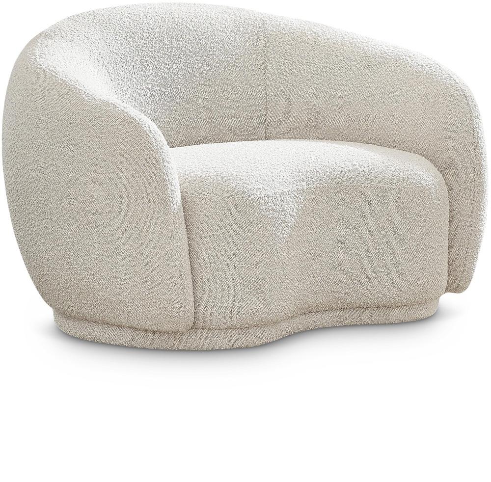 Meridian Furniture - Hyde Cream Boucle Fabric Chair - 693Cream-C veiw 1