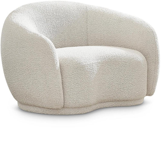 Meridian Furniture - Hyde Cream Boucle Fabric Chair - 693Cream-C veiw 1