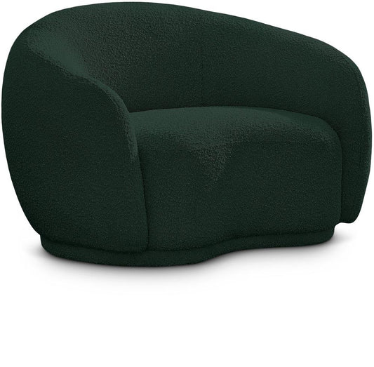 Meridian Furniture - Hyde Green Boucle Fabric Chair - 693Green-C veiw 1